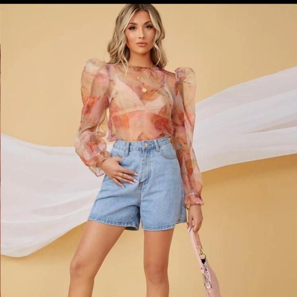 Shein women's sheer blouse - Picture 2 of 6